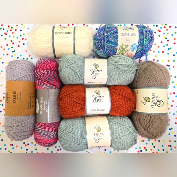 YARN BEE SAMPLER COLLECTION 8 SKEINS - Picture 1 of 16